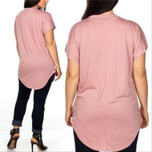 PLUS SIZE DISTROYED/BURNOUT T-SHIRT - Picture 3 of 3